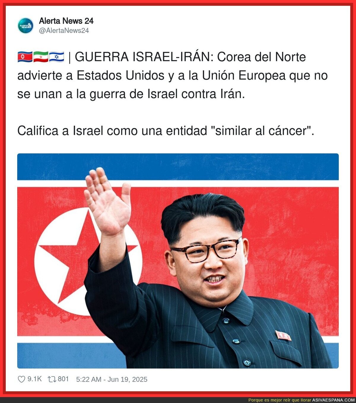 Kim Jong Un se pone serio con Israel