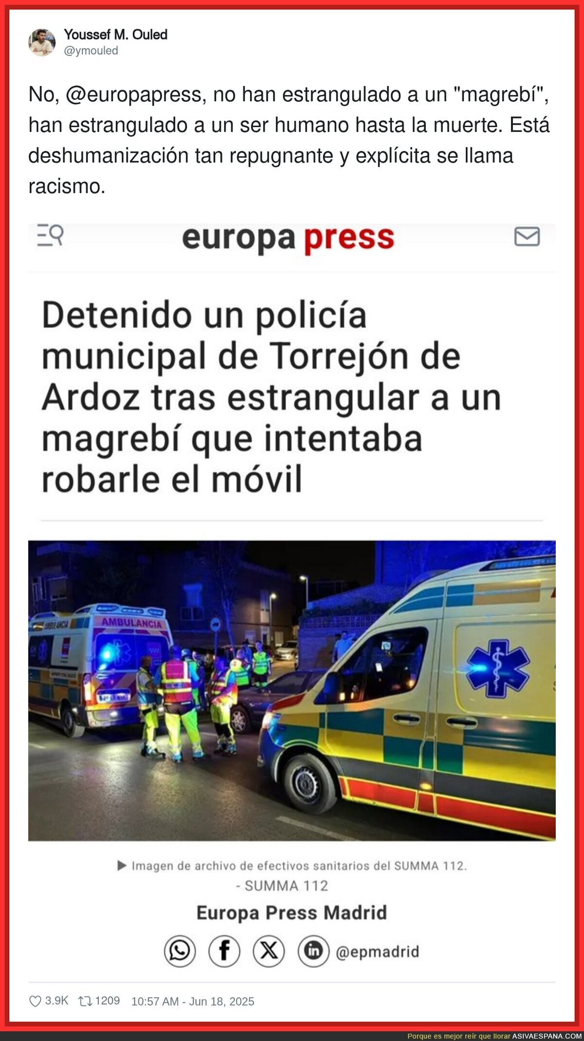 Titulares llenos de racismo