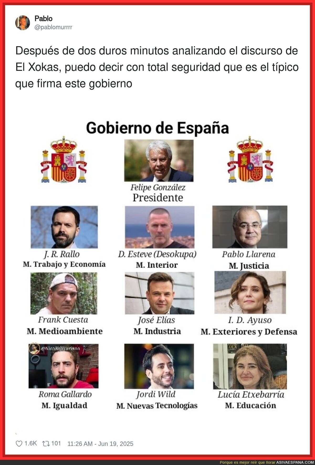 El Gobierno ideal para El Xokas