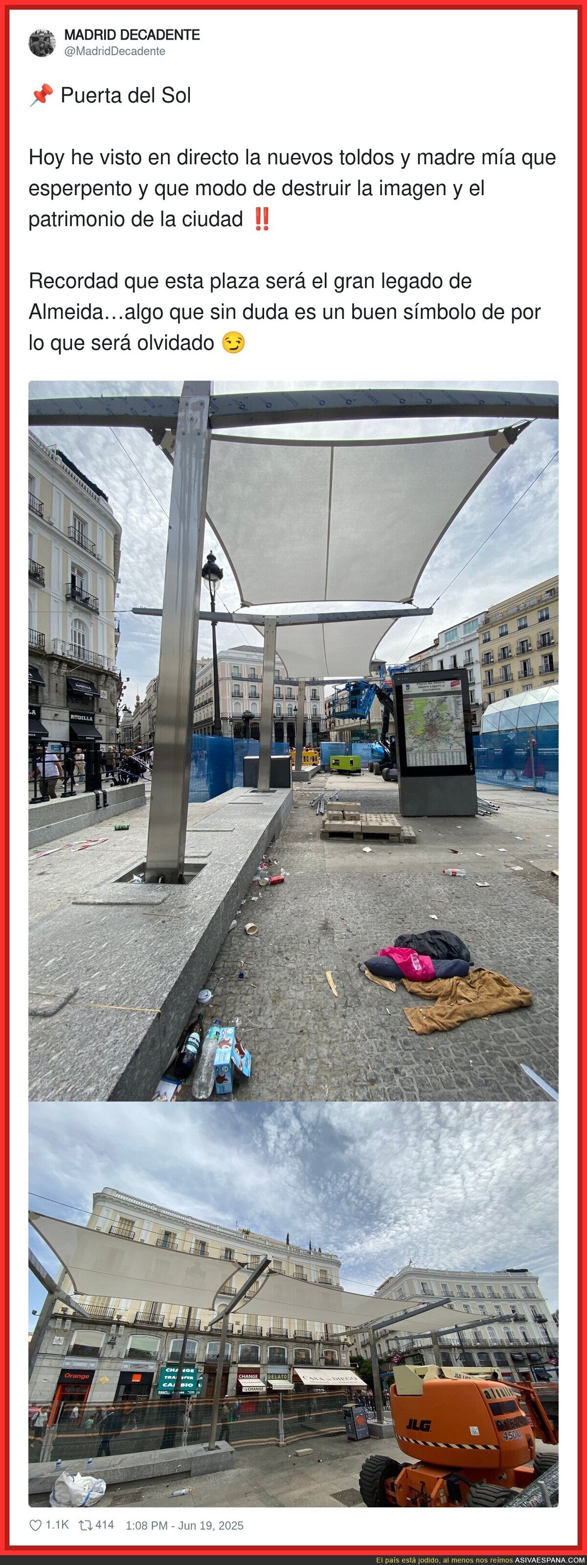 Bienvenidos a la Madrid de Almeida donde te torrarás del sol en la Puerta del Sol