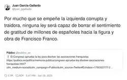 Juan Garc&iacute;a-Gallardo ya no disimula su amor por Franco