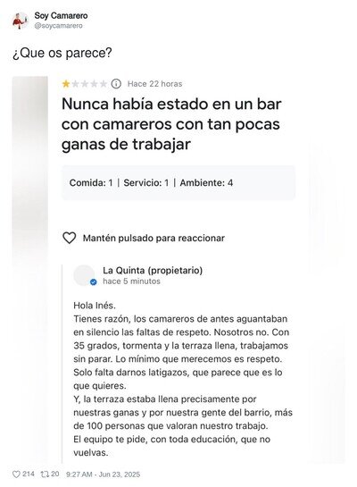 Nunca hay que callarse ante el abuso de una persona sin respeto