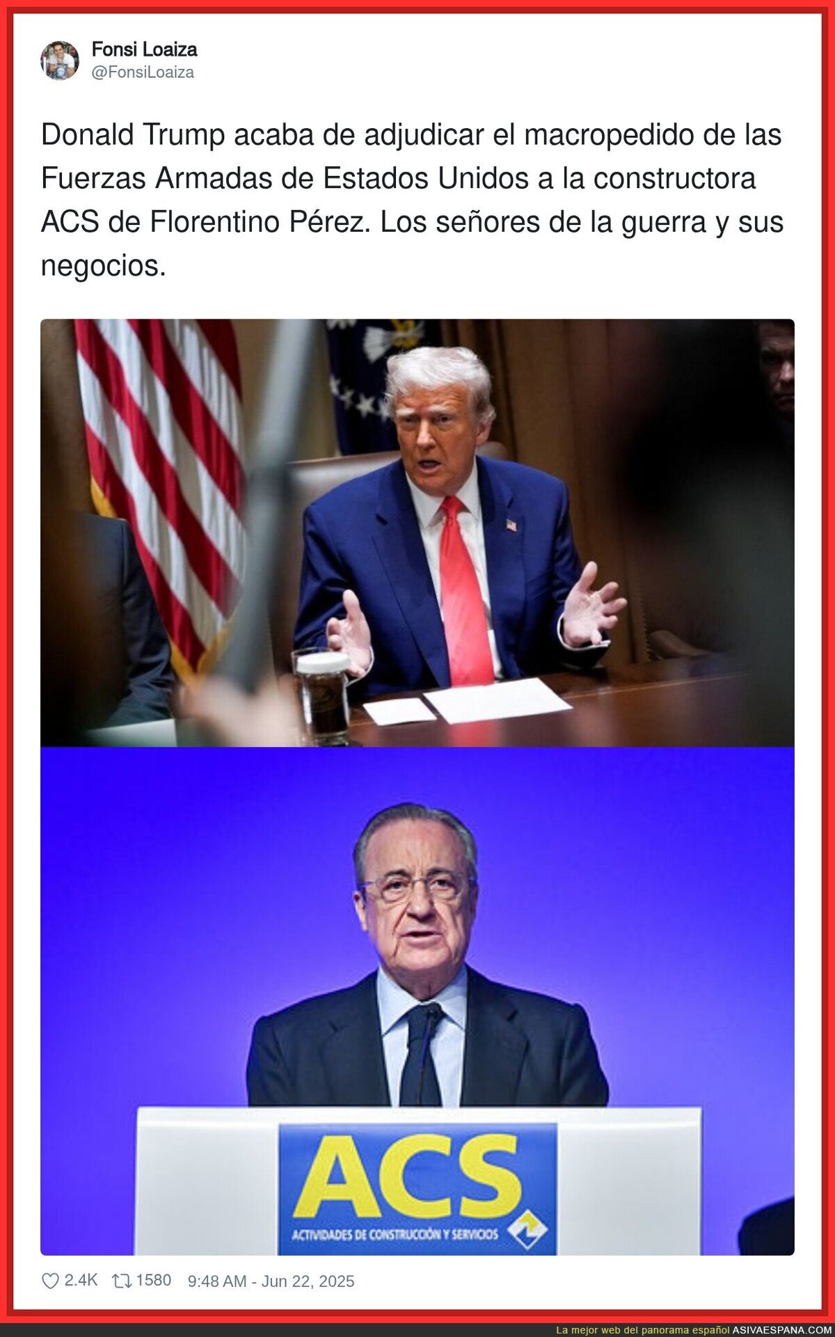 El gran negocio de ACS con Trump