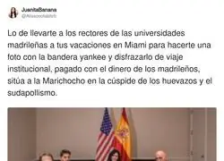 Ayuso se r&iacute;e de todo el Mundo y se aprovecha de ello