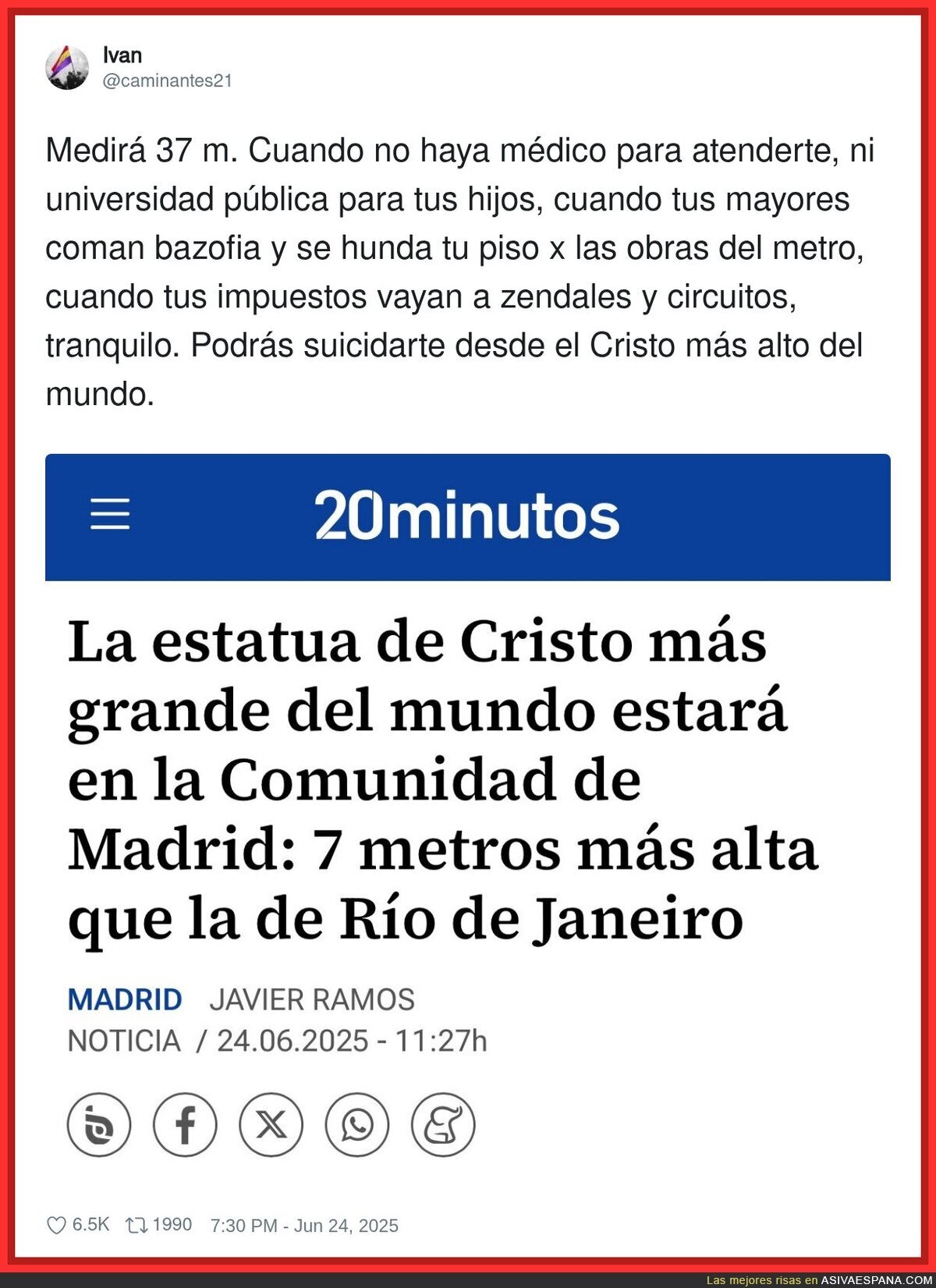 La polémica con el Cristo de Madrid