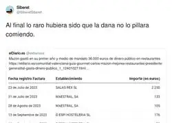 Carlos Maz&oacute;n y su desmesurado gasto en restaurantes