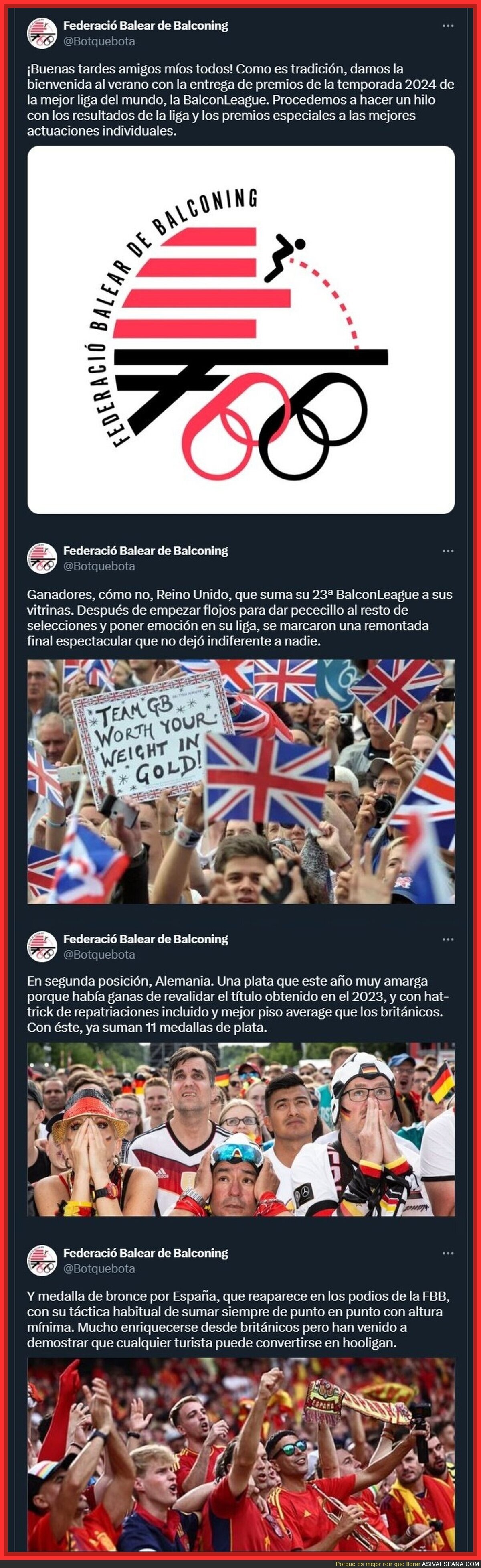 Federación Balear de Balconing. Temporada 2024