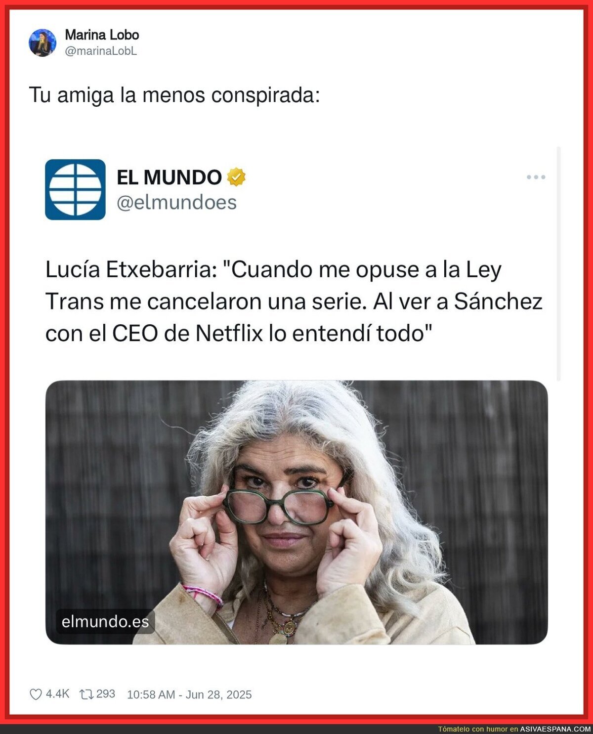Lucía Etxebarria ha perdido el norte