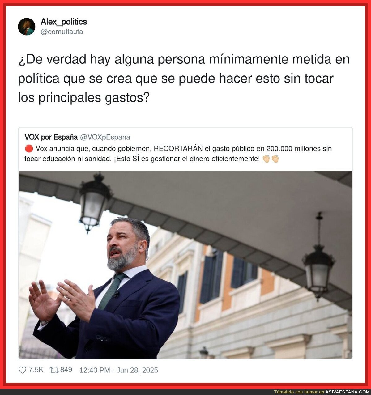 ¿Quién con un mínimo de IQ puede creer a Santiago Abascal?