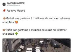 Madrid tras gastarse 11 millones de euros en reformar una plaza y Par&iacute;s tras gastarse 6 millones de euros en reformar una plaza