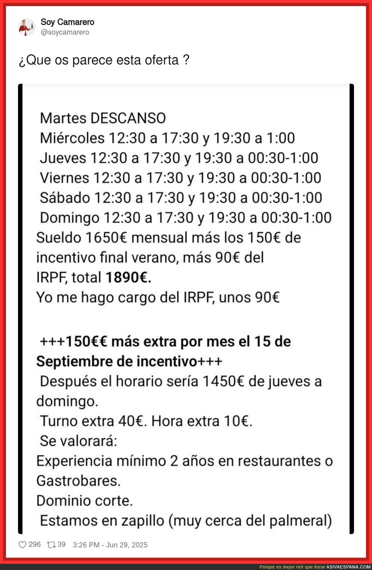 ¿Una oferta irrechazable?