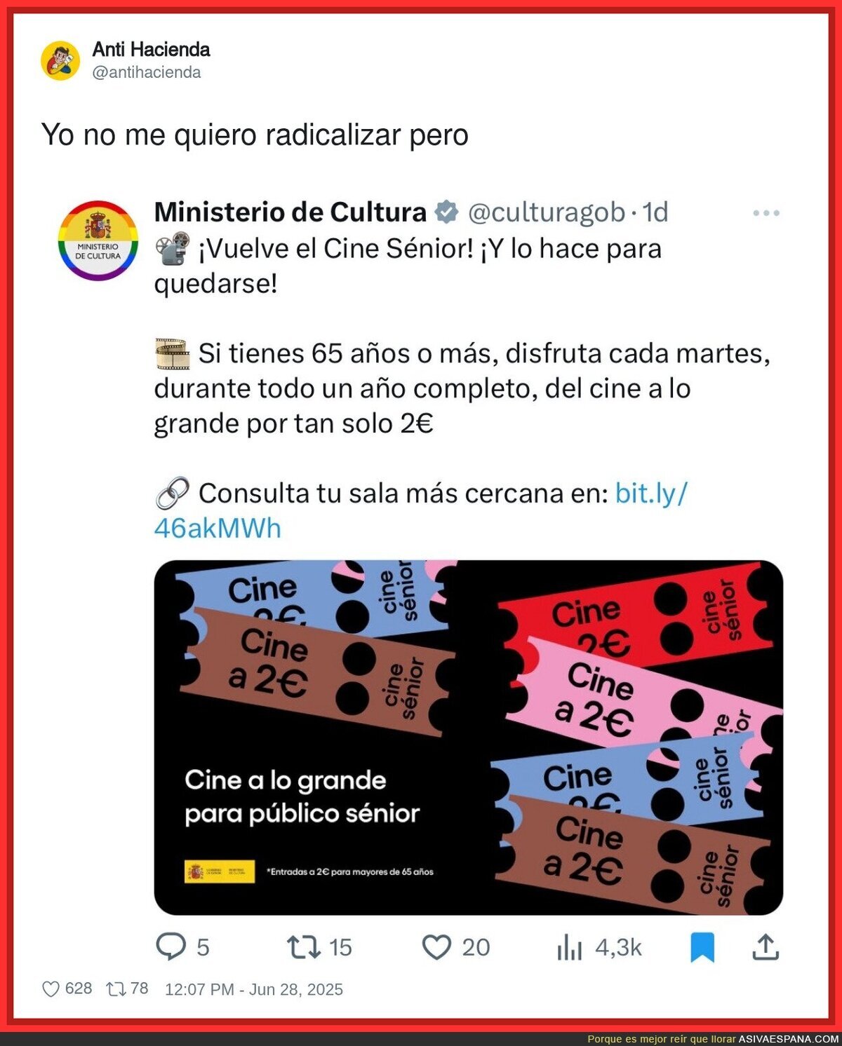 ¿Para qué necesitan ayuda los mayores para ir al cine?