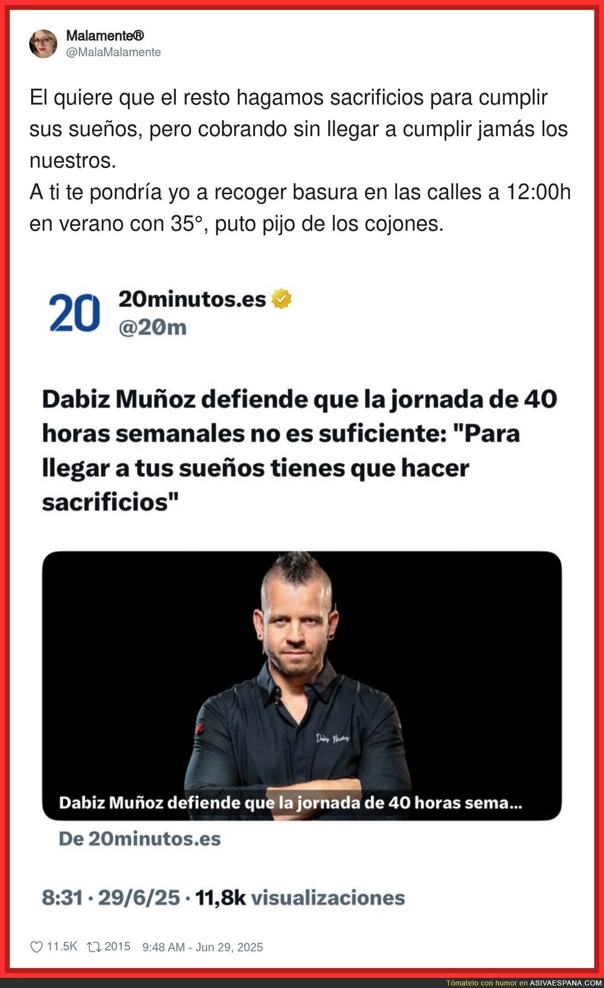 Dabiz Muñoz y su defensa de hacer más de 40 horas a la semana