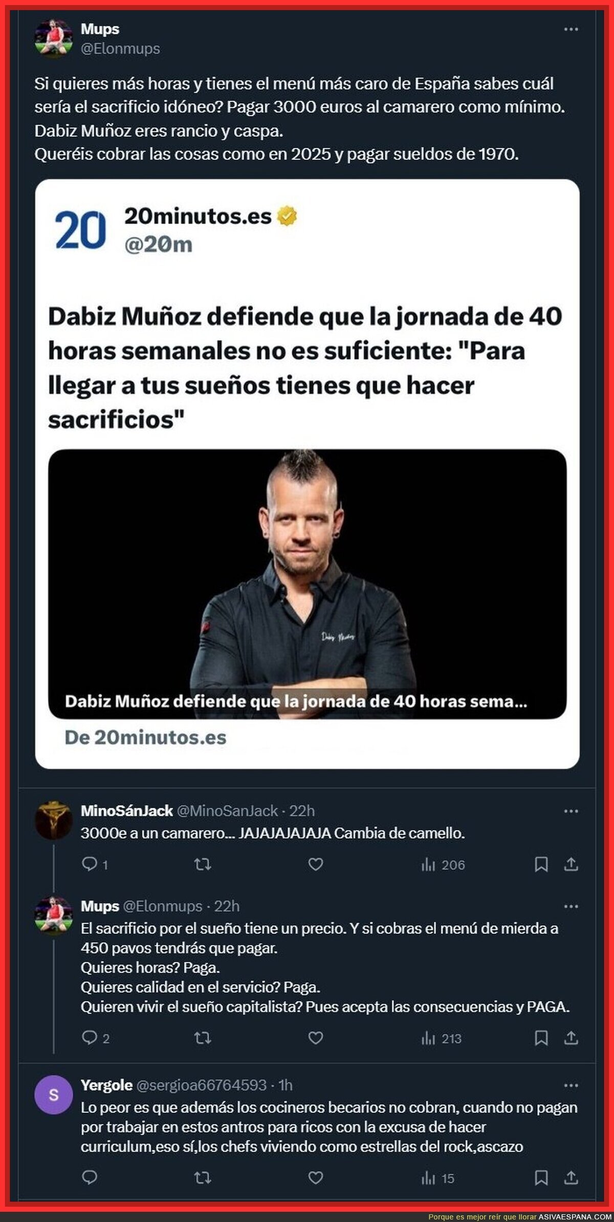 Jornada de 80 horas semanales, para que Dabiz Muñoz pueda cumplir sus sueños