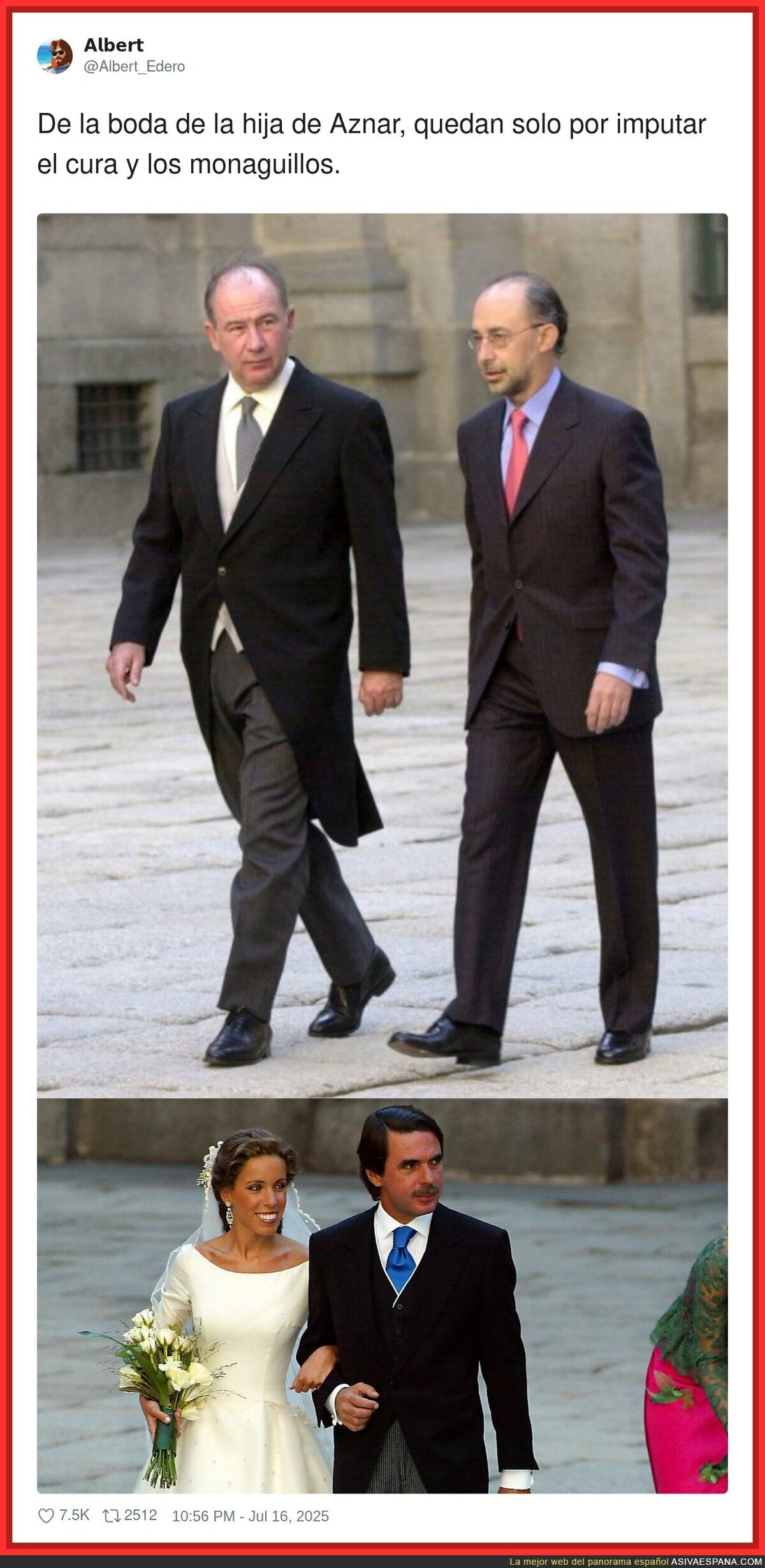 Tremendo lo de la boda de la hija de Aznar