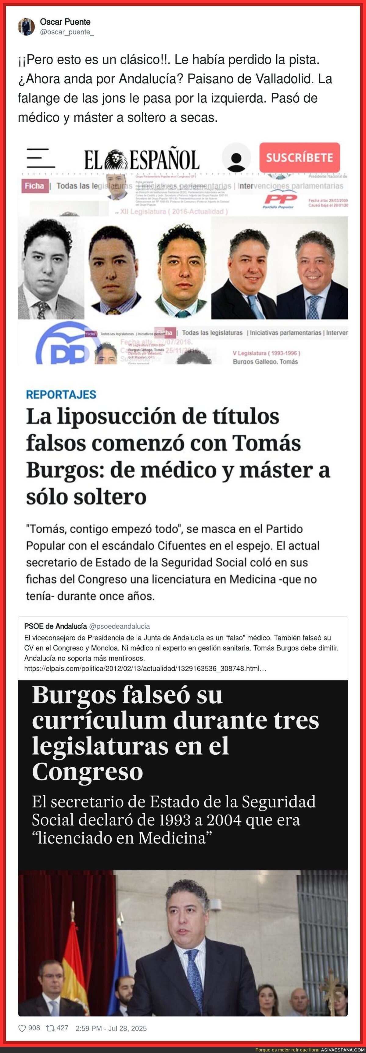 Vaya personajes como políticos hay por España