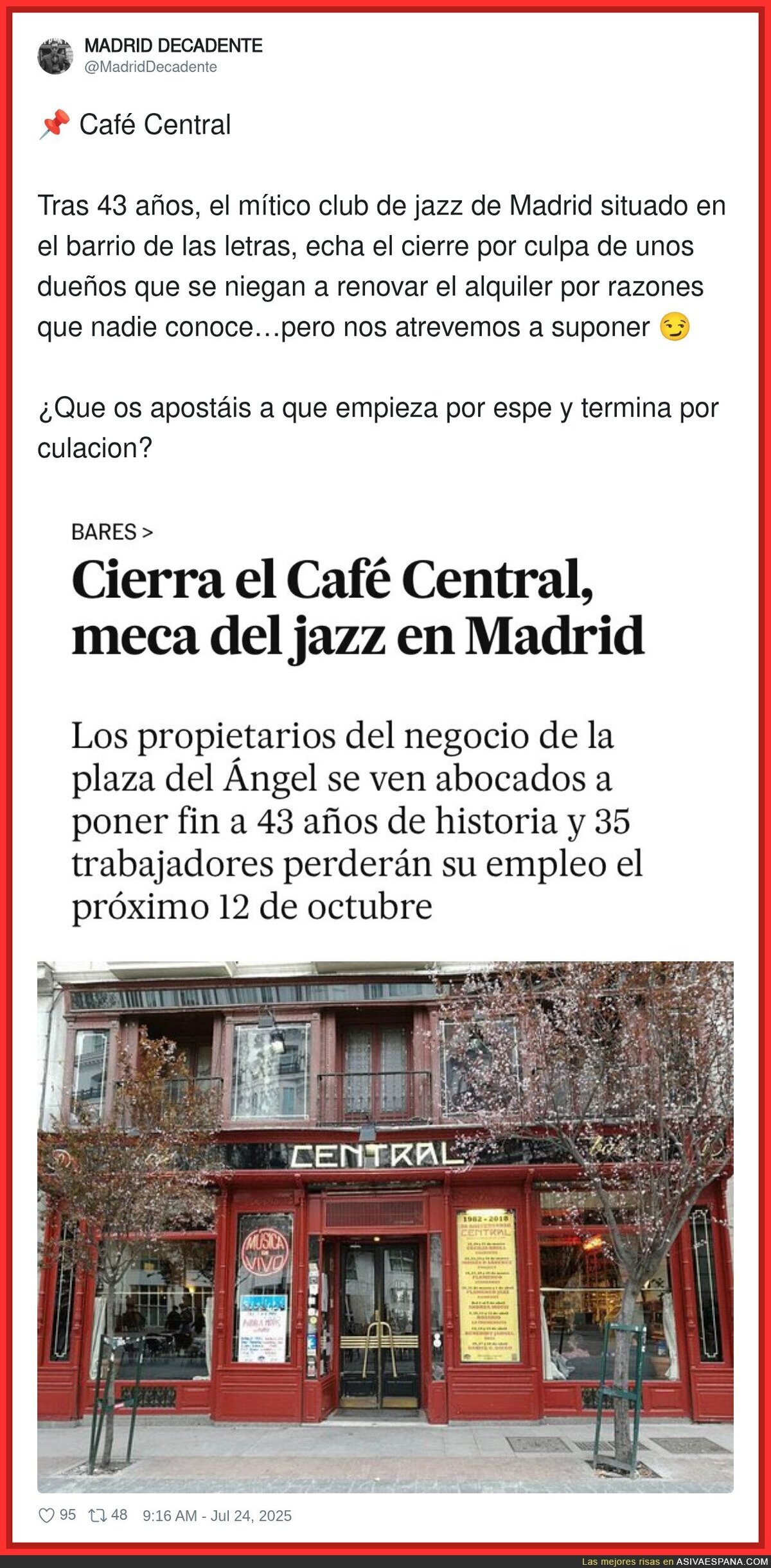 Madrid se queda sin un símbolo de la ciudad