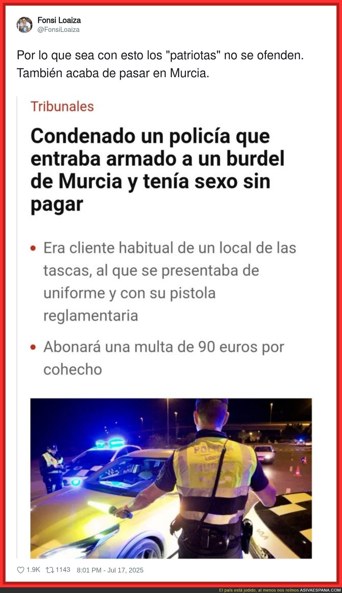 ¿La ultraderecha no se manifiesta contra este tipo de gente?