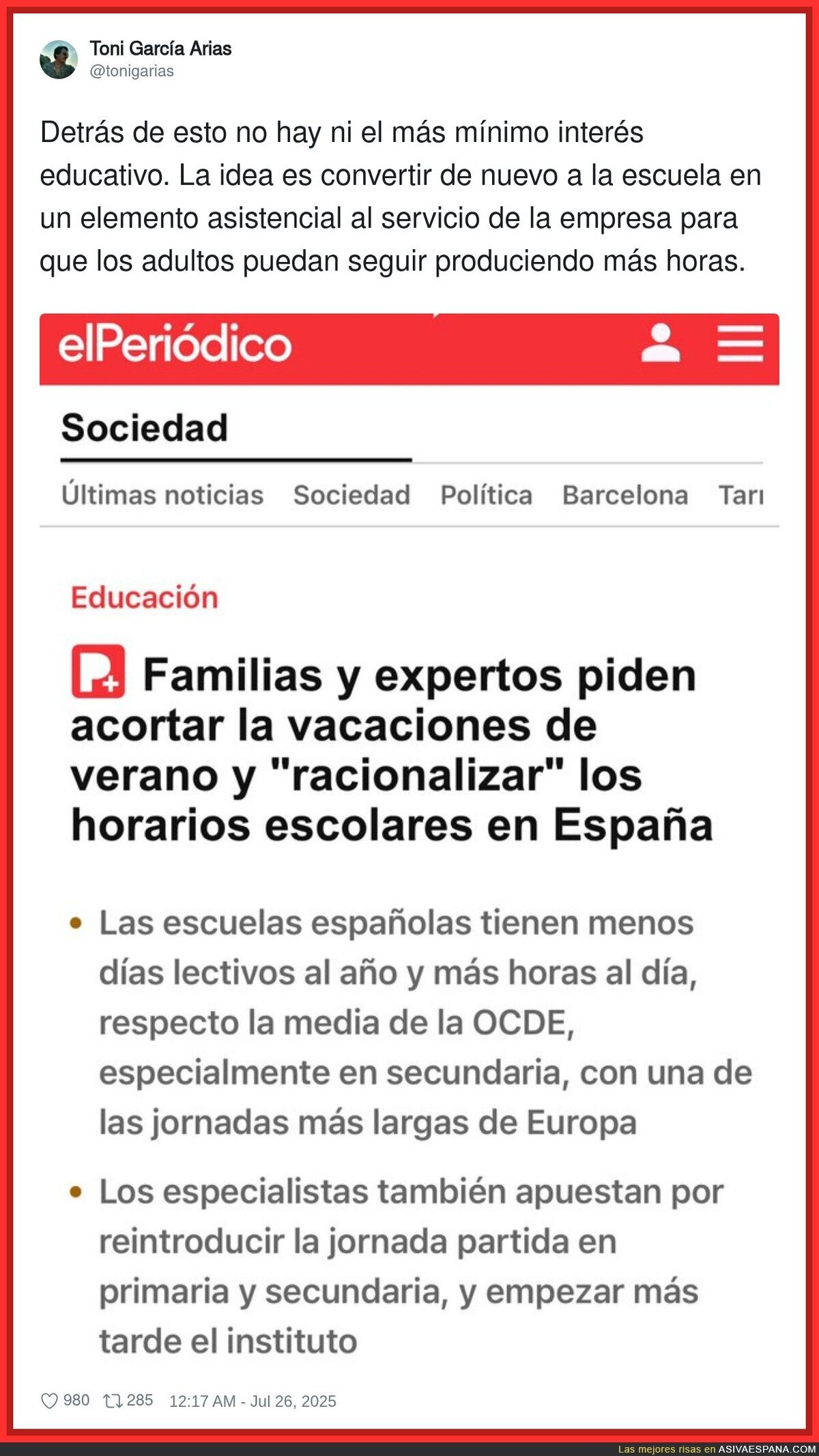 A esto estamos llegando
