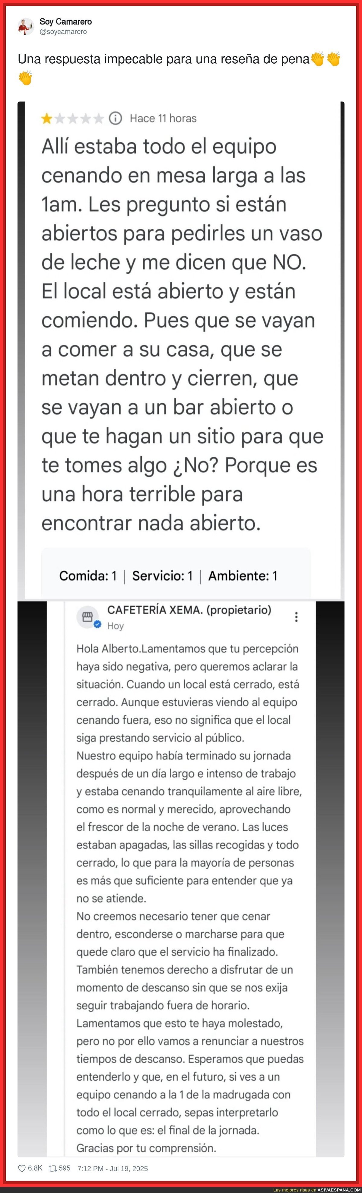 La poca empatía de algunas personas ante del descanso y fin de la jornada laboral