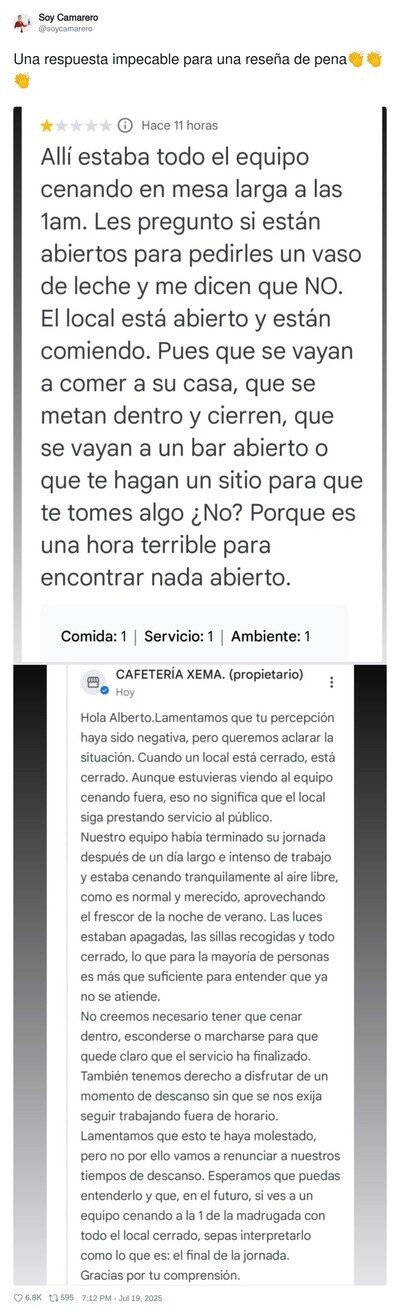 La poca empat&iacute;a de algunas personas ante del descanso y fin de la jornada laboral