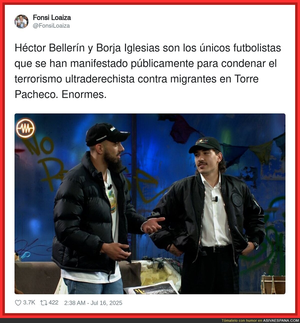 Héctor Bellerín y Borja Iglesias siempre en el lado bueno de la historia