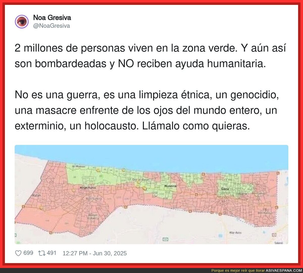 Se le puede llamar de mil formas a lo que está ocurriendo en Palestina