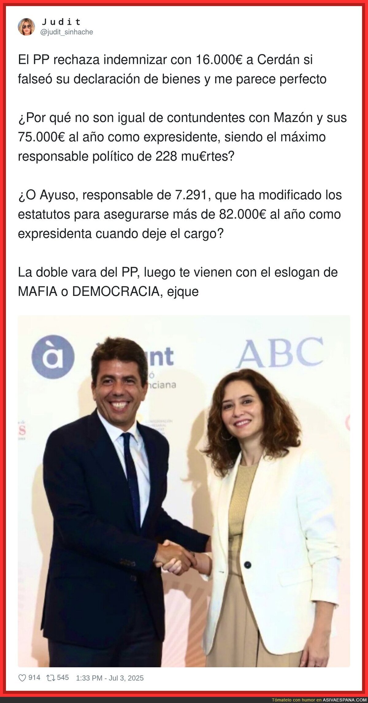 Así es el doble rasero del PP