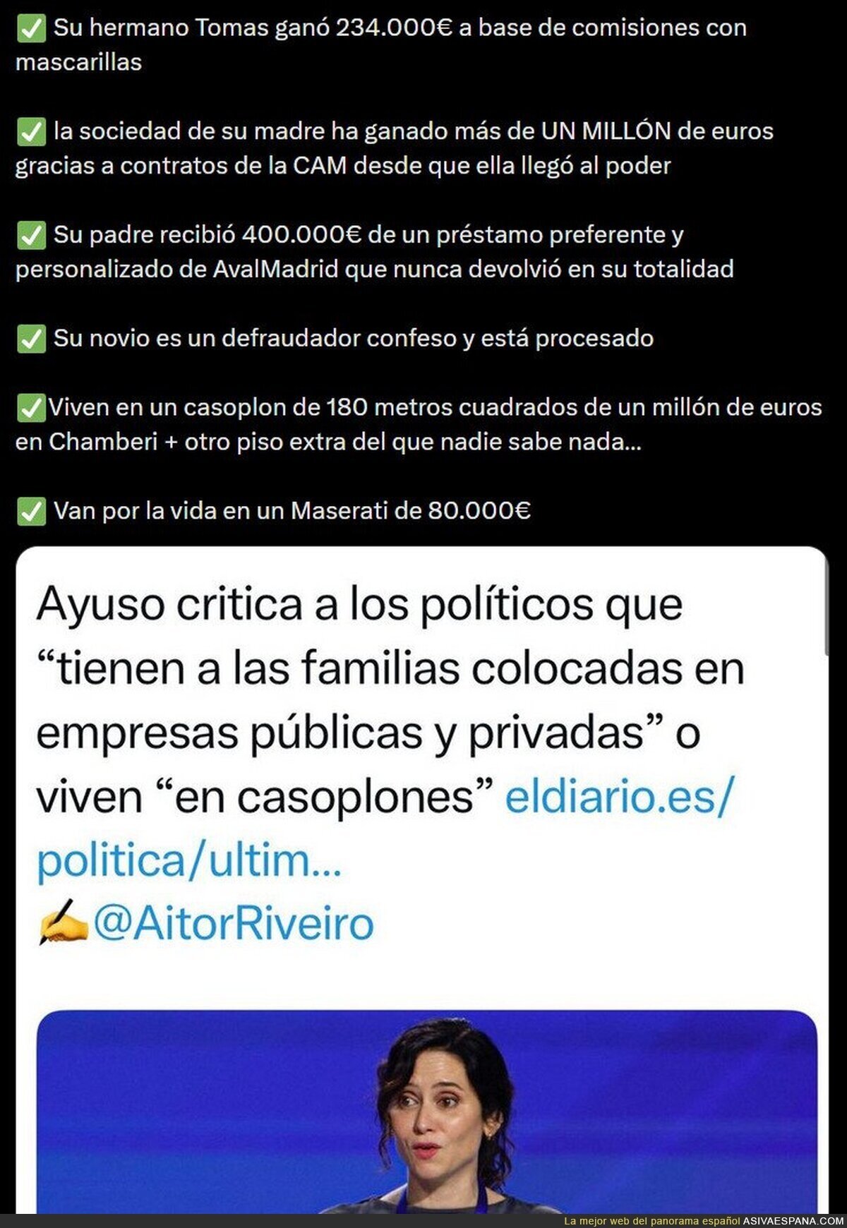 Isabel Díaz Ayuso no tiene vergüenza