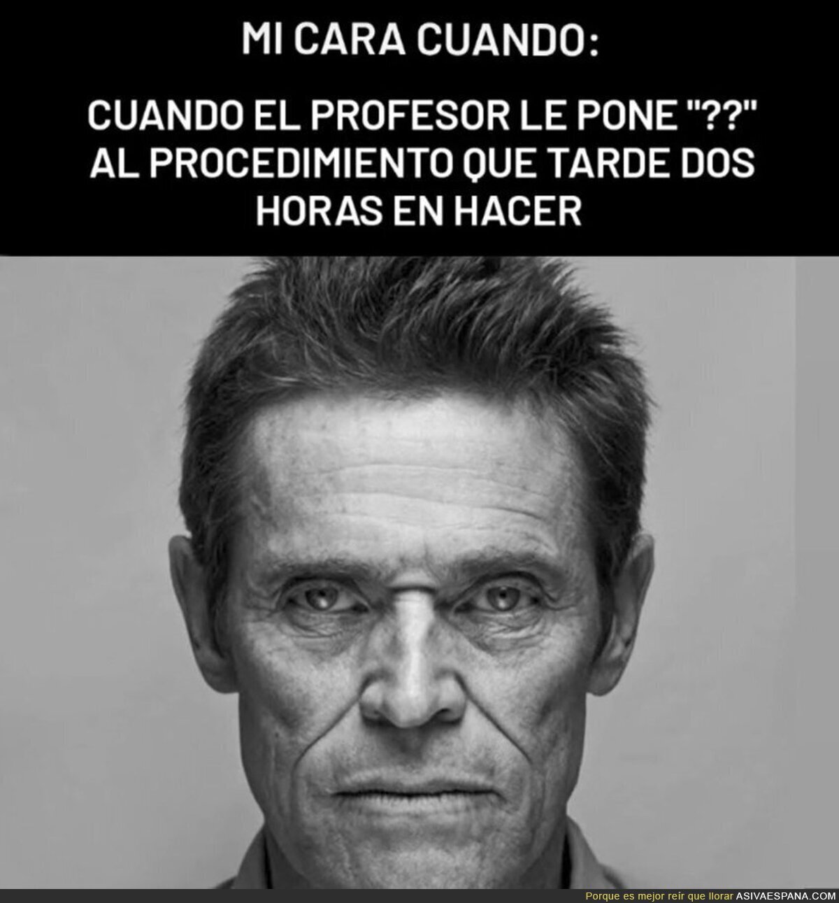 El profesor flipando con las respuestas