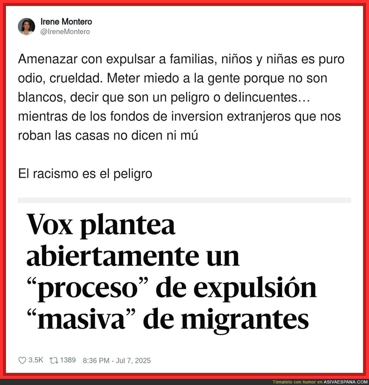 VOX es un auténtico peligro