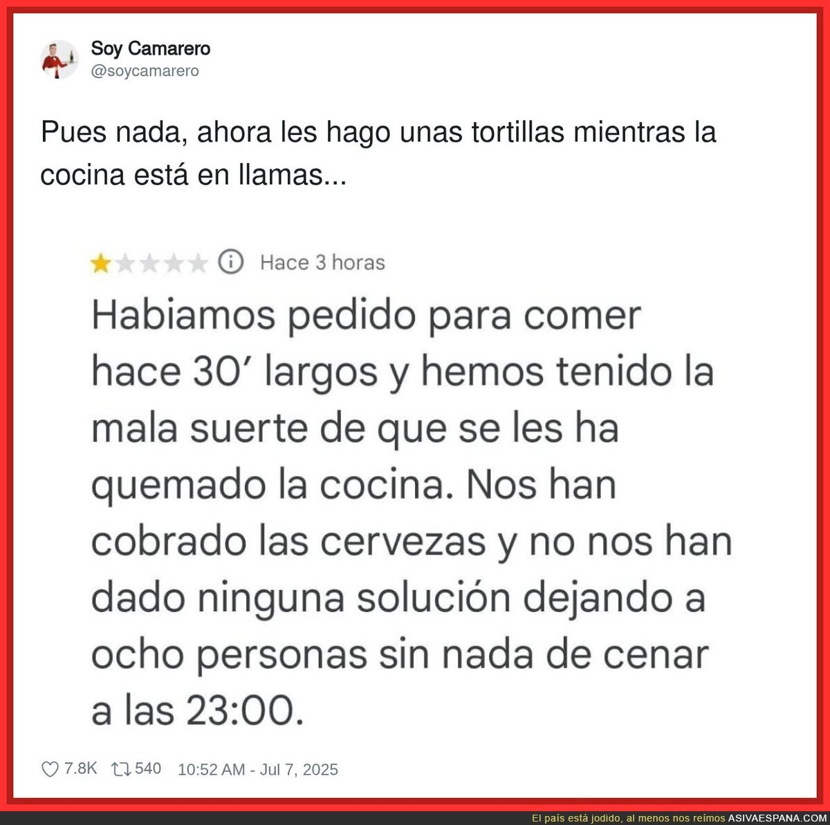 La gente debería comprender más las situaciones