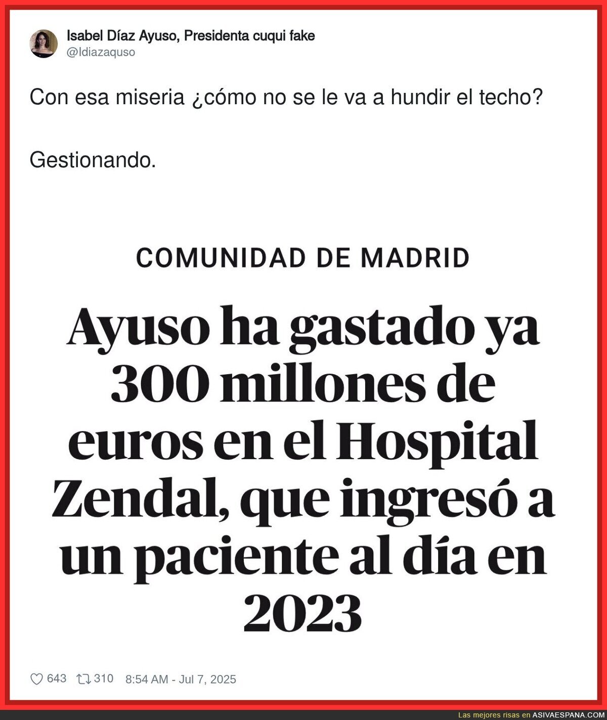 Hace falta más inversión en el Zendal