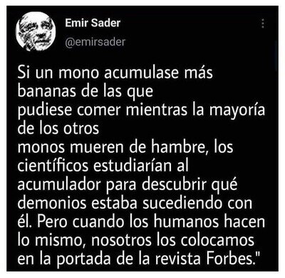 ''Dios bendiga al capitalismo''