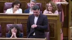 Verdades como pu&ntilde;os de Gabriel Rufian en el Congreso de los Diputados