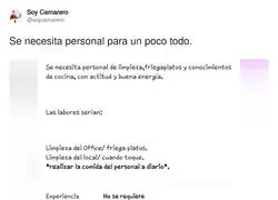 Un esclavo para la cocina