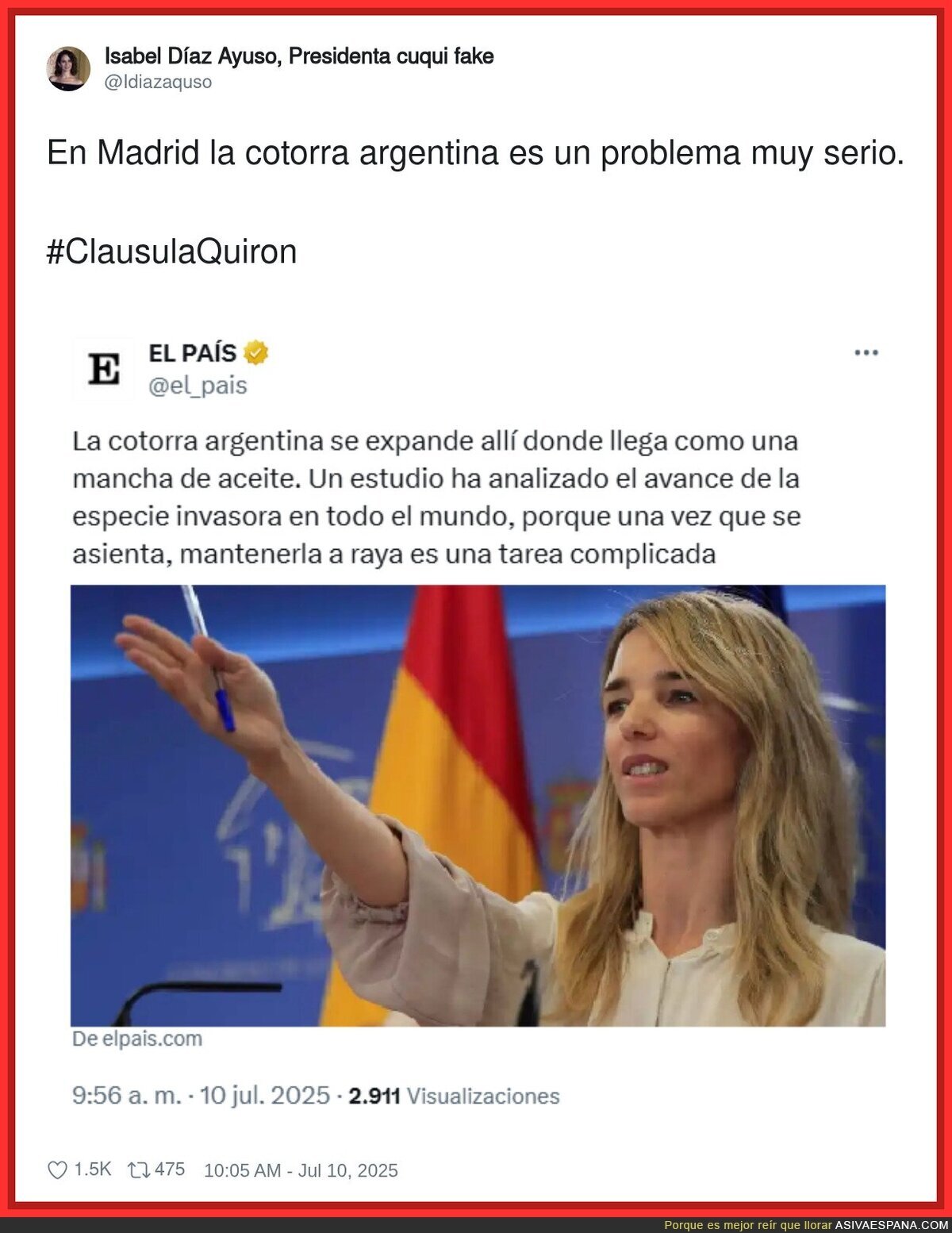 La especie invasora de Madrid