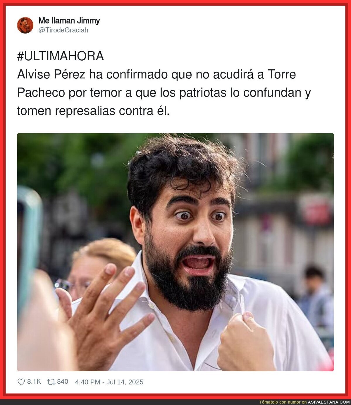 Alvise Pérez y su situación en Torre Pacheco