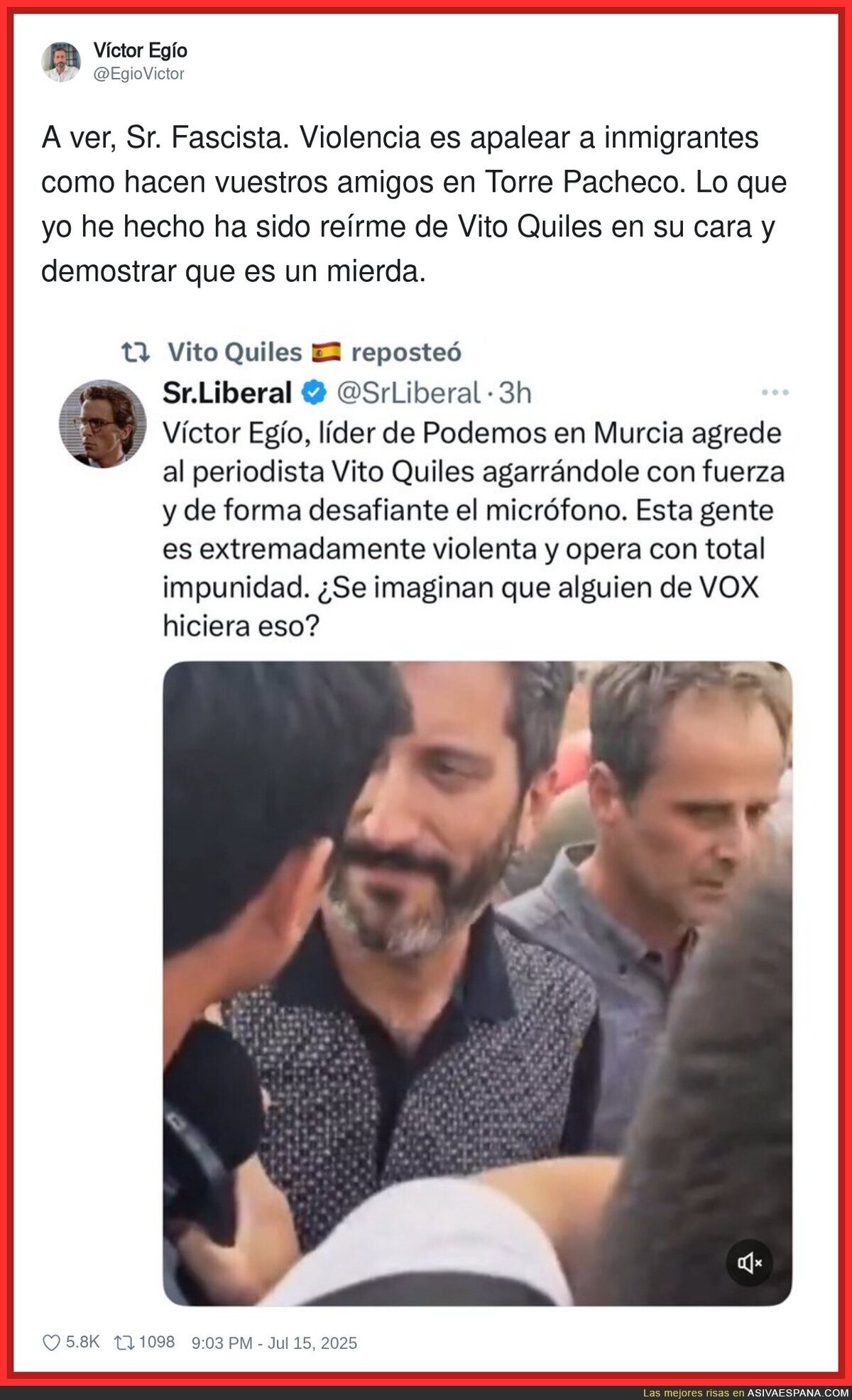 Poniendo en su sitio a Vito Quiles