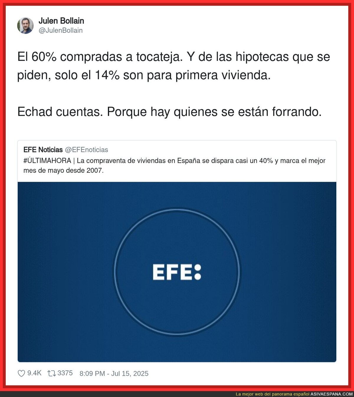 La tema de la vivienda está a punto de explotar