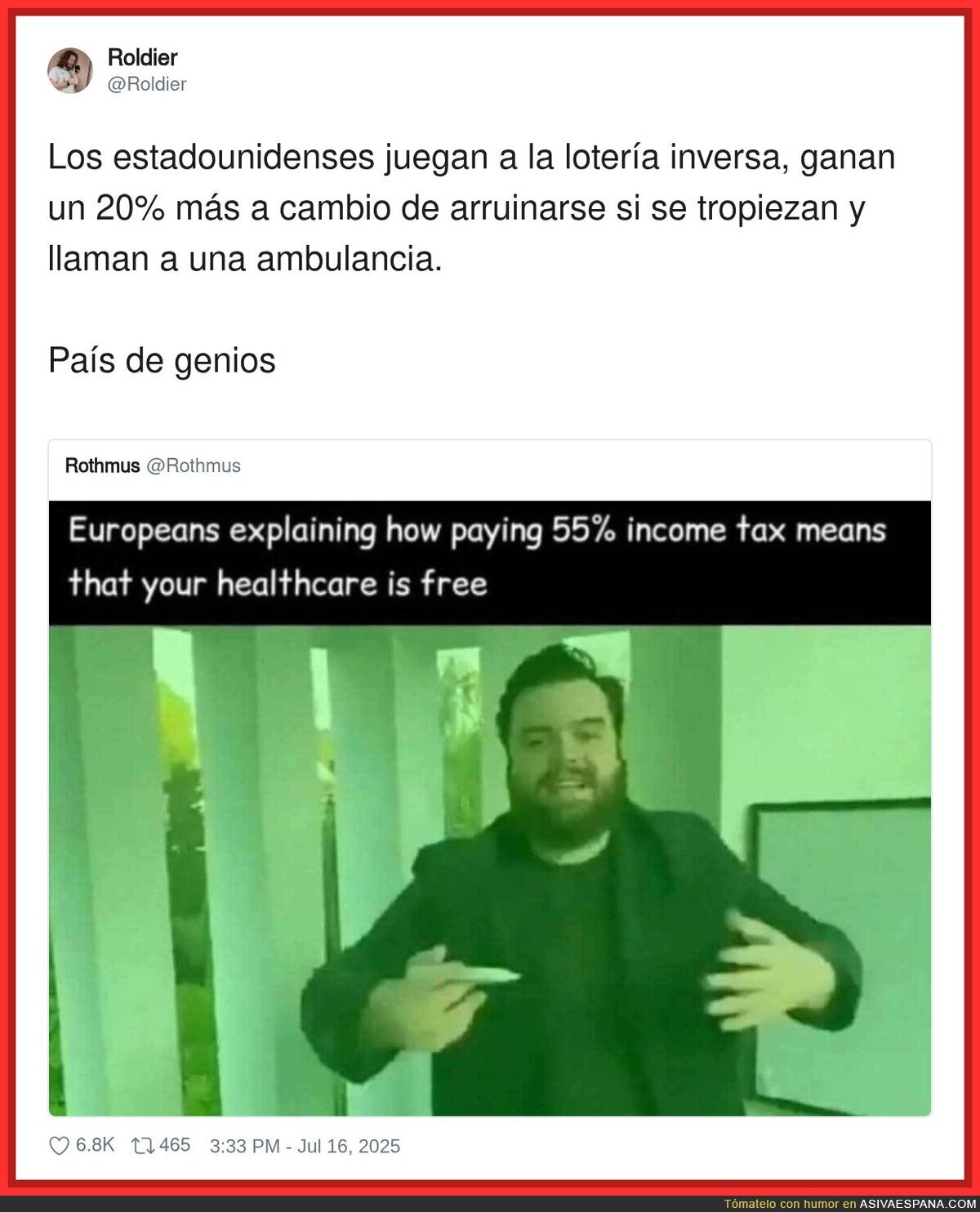 Estados Unidos es tercermundista