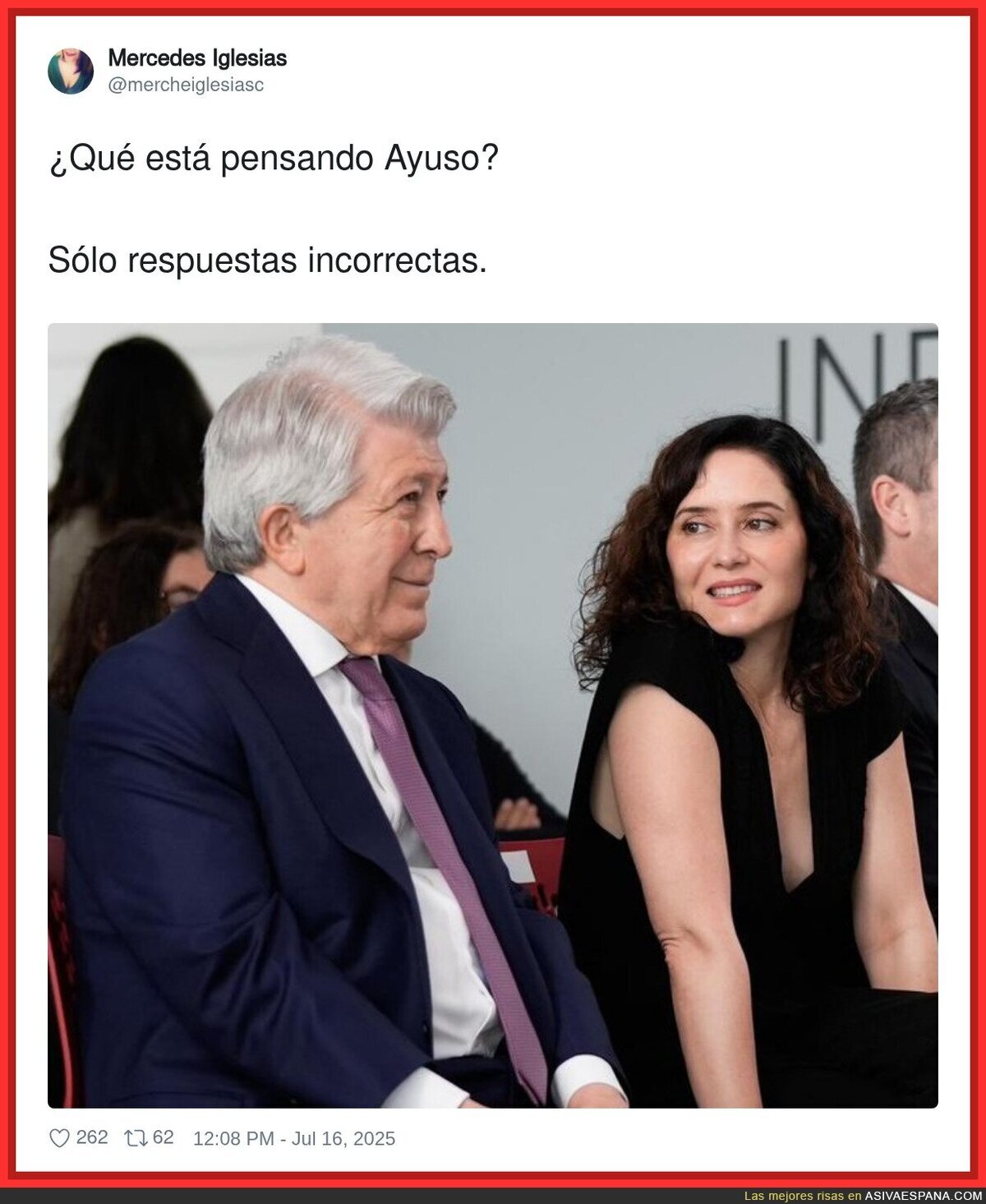 Ayuso y su  mmirada a Cerezo