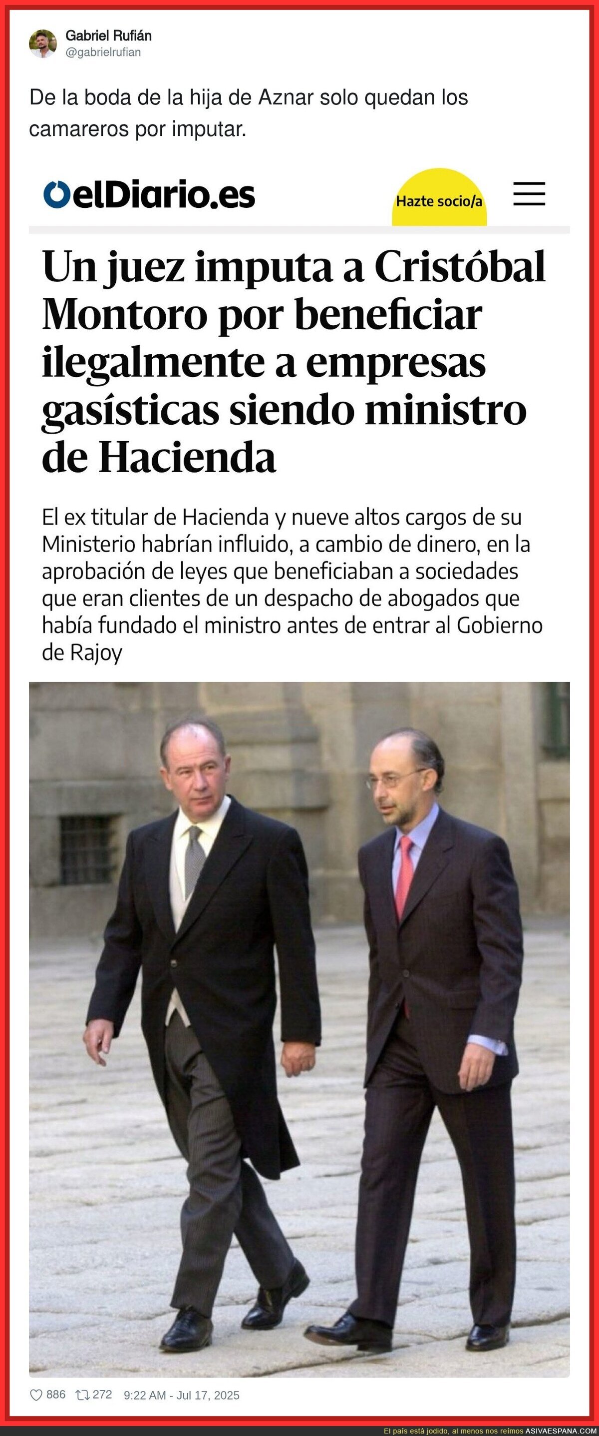 La boda de la hija de Aznar y la de delincuentes que había
