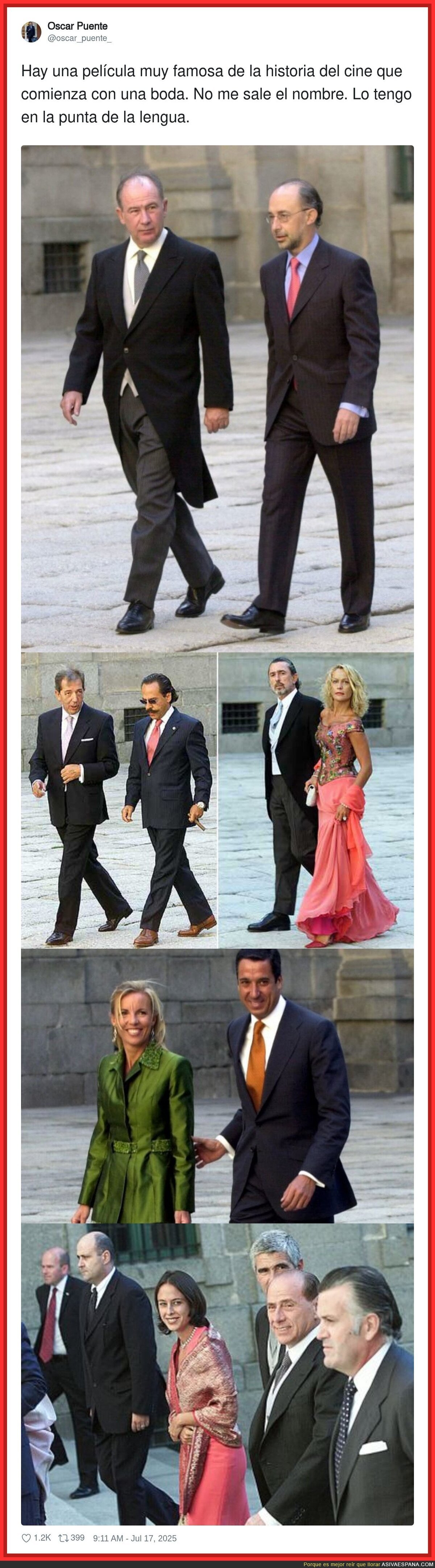 Vaya banda había en la boda de la hija de Aznar