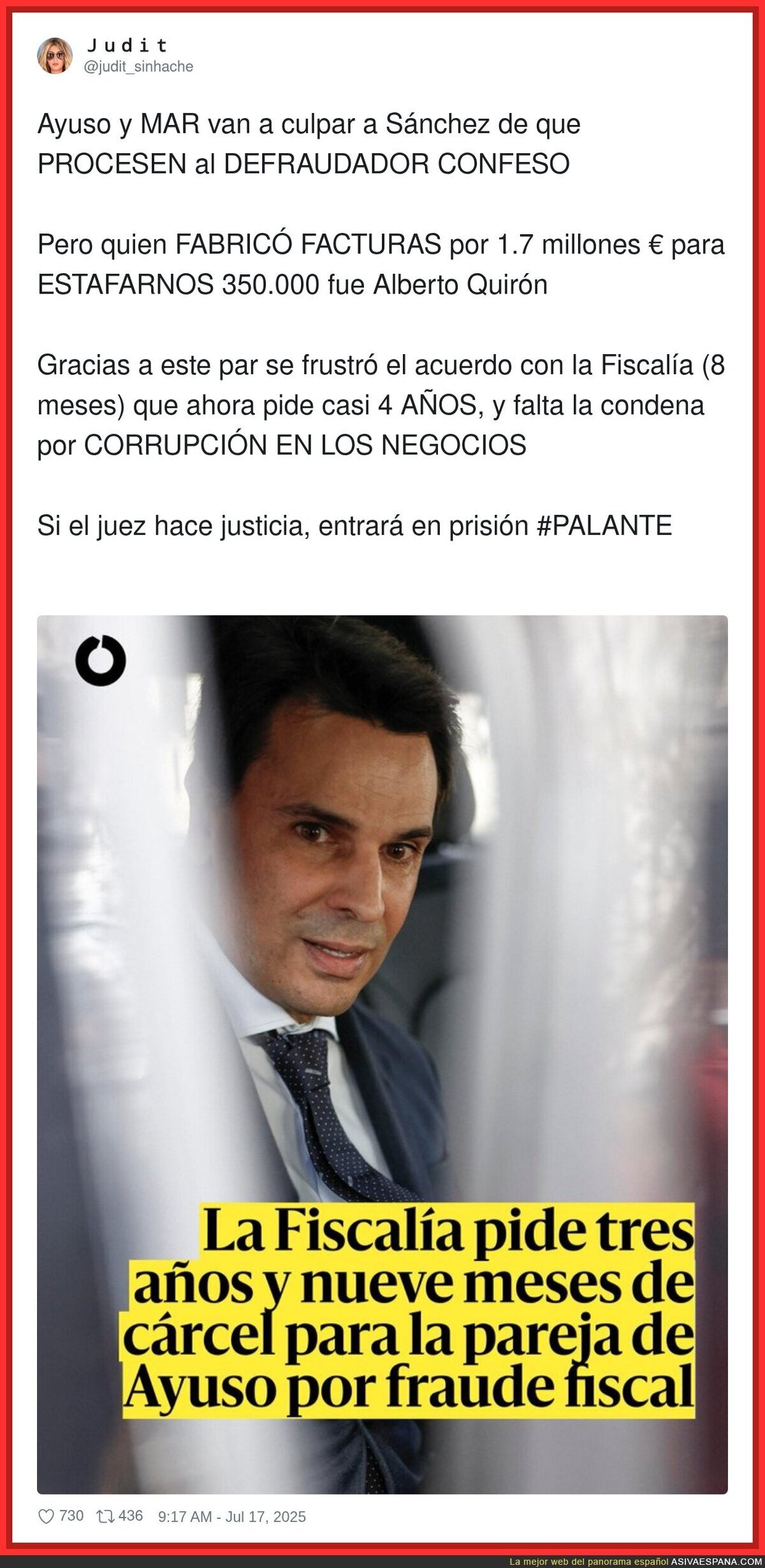 ¿Qué culpa tendrá Pedro Sánchez en lo del novio de Ayuso?