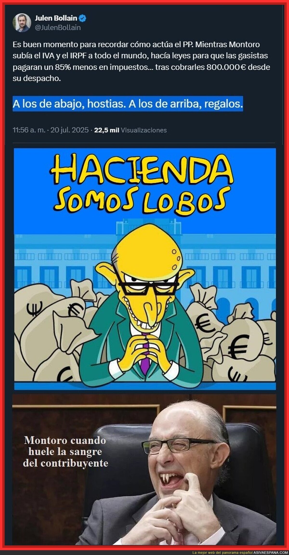 Montoro: sanguinario con los de abajo, servil con los poderosos