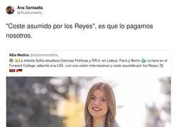 El pueblo financia los estudios de la Infanta Sof&iacute;a