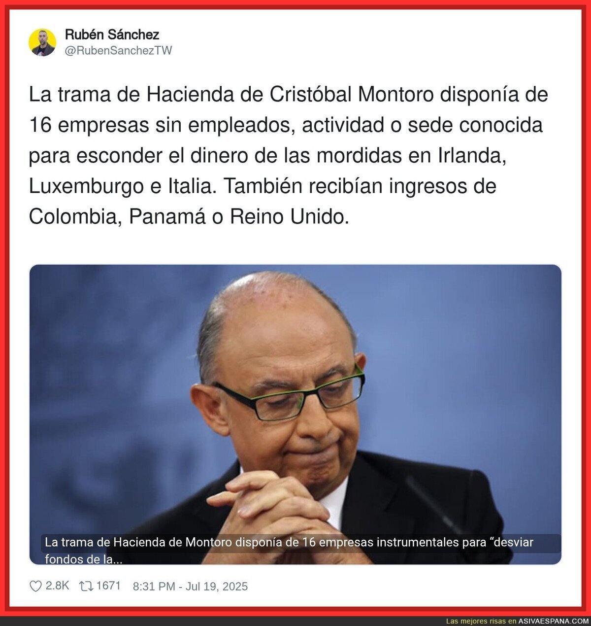 Cristóbal Montoro se ha reído de todos los españoles