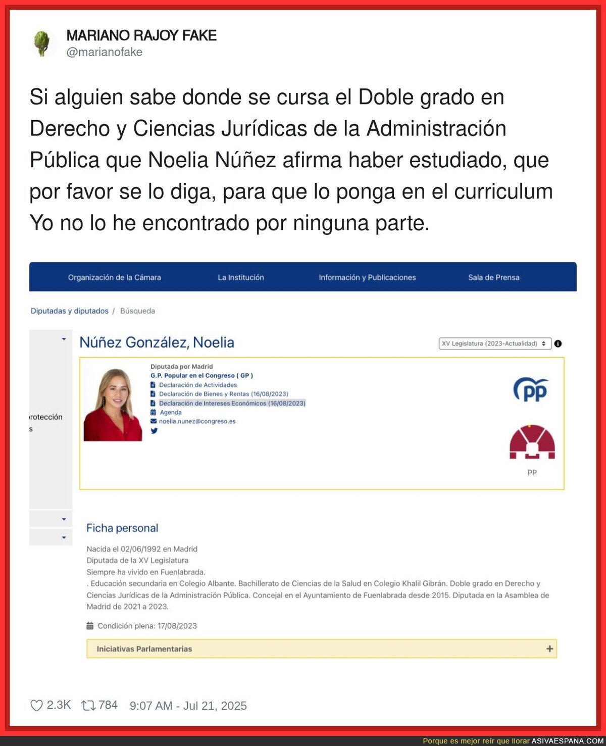 ¿Dónde habrá estudiado Noelia?
