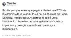 La realidad de pagar 20% a Hacienda tras ganar la Loter&iacute;a